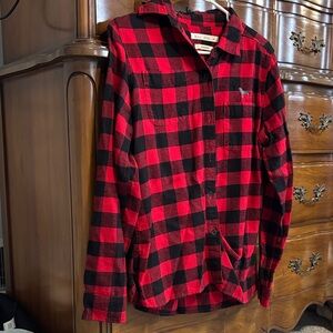 Black Dog Brand Red and Black Plaid womens Shirt